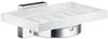 House Soapdish wall mounted - porcelain/ polished chrome RK342P