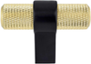 Radial Reign Modern Brushed Gold Bar and Matte Black Post Knob 5141-4MDB55-P