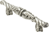 Acanthus 3'' cc pull Romanesque style with column base in Satin. 1048-11