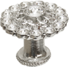Caché large round knob with flared foot with Swarovski Clear Crystals in Platinum. 1203B-24C