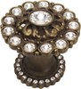 Caché large round multi crystals knob with halo platform with Swarovski Clear Crystals 1203H-3C