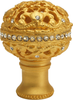 Juliane Grace large knob full round with Swarovski Clear Crystals in Gilded Mercury. 134-8C