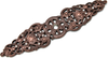 Juliane Grace elongated escutcheon with 18 Swarovski Clear Crystals 135-22C