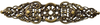 Juliane Grace elongated escutcheon with 18 Swarovski Clear Crystals in Antique Brass. 135-3C
