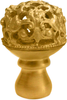 Juliane Grace medium knob full round in Gilded Mercury. 138-8