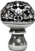 Juliane Grace medium knob full round with 13 Swarovski Clear & Aurore Boreale Crystals 139-9CAB