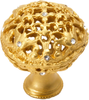 Juliane Grace large knob full round with 13 Swarovski Clear Crystals in Gilded Mercury. 143-8C