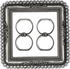 Cache Carpe Diem 5107-9C Chalice double duplex outlet with 74 Swarovski Crystals 5107-9C