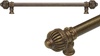 Cricket Cage 12'' cc with 5/8'' smooth center long pull large finial in Antique Brass. 5572-3