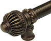 Cricket Cage 18'' cc with 5/8'' smooth center long pull & center brace large finial in Antique Brass. 5578-3