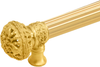 Juliane Grace 6'' cc with 5/8'' reeded center long pull large finial in Gilded Mercury. 5600R-8