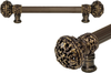 Juliane Grace 9'' cc with 5/8'' reeded center long pull large finial in Antique Brass. 5601R-3