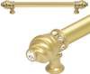 Caché 9'' cc with 5/8'' smooth center long pull with 16 rivoli Swarovski Clear Crystals in Soft Gold 5671-27C