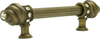 Cache Caché 12'' cc with 5/8'' reeded center long pull with 16 rivoli Swarovski Clear Crystals in Antique Brass. 5672R-3C