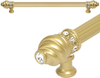 Caché 18'' cc with 5/8'' reeded center long pull with 16 rivoli Swarovski Clear Crystals in Soft Gold 5673R-27C