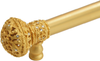 Juliane Grace 12'' cc with 5/8'' smooth center long pull large finial with Clear Swarovski crystals in Gilded Mercury. 5692-8C