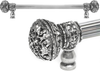 Juliane Grace 12'' cc with 5/8'' reeded center long pull large finial with Clear Swarovski crystals in Chalice. 5692R-9C