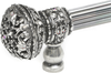 Juliane Grace 18'' cc with 5/8'' reeded center long pull large finial w/ 56 Swarovski Clear & Aurore Boreale Crystals 5693R-9CAB