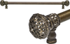 Juliane Grace 22'' cc with 5/8'' smooth center long pull large finial with Clear Swarovski crystals in Antique Brass. 5694-3C