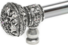 Juliane Grace 9'' cc with 5/8'' smooth center long pull large finial w/ 65 Swarovski Clear & Aurore Boreale Crystals with center brace 5696-9CAB