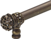 Juliane Grace 22'' cc with 5/8'' smooth center long pull & center brace small finial with clear Swarovski crystals in Antique Brass. 5709-3C