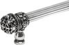 Juliane Grace 22'' cc with 5/8'' reeded center long pull & center brace small finial with clear Swarovski crystals in Chalice. 5709R-9C