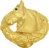 Classic Western Horse in classic laurel leaf wreath knob left 8000-8