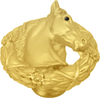 Classic Western Horse in classic laurel leaf wreath knob right 8001-8