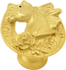 Classic Western Horse in a horse shoe w/ a rose knob left 8030-8