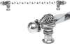 Acanthus 18'' cc with 3/8'' twist bar long pull Romanesque style in Chalice. 824-9