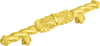 Acanthus 4'' cc large pull Romanesque style in Gilded Mercury. 826-8