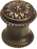 Acanthus small knob with flared foot Rosette style in Satin. 831B-3