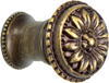 Acanthus small knob with flared foot Rosette style in Satin. 831B-3
