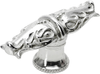 Acanthus leaves large knob with flared foot Romanesque style in Platinum. 836B-24