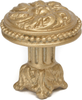 Acanthus & beaded large knob with column base Rosette style in Soft Gold. 851-27