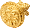 Acanthus & beaded large knob with column base Rosette style in Gilded Mercury. 851-8