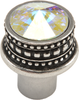 Caché medium round knob with an 18mm Swarovski Aurore Boreale Crystals 860-9AB
