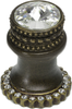 Cache Caché medium round knob with halo platform with 24 Swarovski Clear Crystals 860H-3C