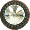 Cache Caché medium round knob with flared foot with an 16mm Swarovski Clear Crystal 863B-22C