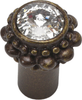 Cache Caché small round knob with a rivoli Swarovski Clear Crystal 865-3C