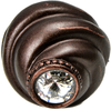 Cache Caché knob with flared foot with Swarovski Clear Crystals 868B-22C