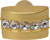 Cache Caché rectangle knob with center of 5 rivoli Swarovski Clear Crystals 872-8C