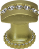 Caché rectangle knob with halo platform with center of 28 Swarovski Clear Crystals 872H-8C