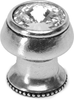 Cache Caché round knob with flared foot with an rivoli Swarovski Clear Crystals in Chalice. 877B-9C
