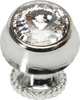 Cache Caché round knob with halo platform with 24 Swarovski Clear Crystals 877H-24C