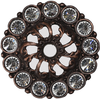 Caché medium escutcheon with 13 rivoli Swarovski Clear Crystals 882-22C
