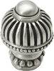 Cricket Cage large round knob with beaded base in Satin. 968-11