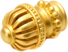 Cricket Cage medium round knob with beaded base in Gilded Mercury. 969-8