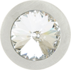 Latitude Cone aluminum knob; 18mm clear crystals; satin nickel finish CA18C