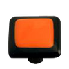Border Collection Opal Orange Knob with Black